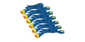 APC Power Cord Kit (6 ks), Locking, C13 to C14, 1.2m, Blue