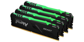 KINGSTON DIMM DDR4 128GB (Kit of 4) 2666MT/s CL16 FURY Beast RGB