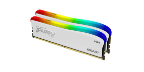 KINGSTON DIMM DDR4 32GB (Kit of 2) 3600MT/s CL18 FURY Beast Bílá RGB SE