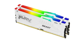 KINGSTON DIMM DDR5 32GB (Kit of 2) 5200MT/s CL36 FURY Beast Bílá RGB EXPO