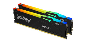 KINGSTON DIMM DDR5 64GB (Kit of 2) 6400MT/s CL32 Non-ECC FURY Beast RGB EXPO, Černá