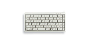 CHERRY klávesnice G84-4100 COMPACT KEYBOARD, lehká, USB, EU, bílá