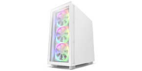 NZXT skříň H7 Elite Edition / ATX / 4x120mm (3xRGB) fan / USB-C /2x USB/ proskl. bočnice / proskl. přední panel / bílá