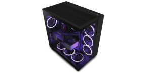 NZXT skříň H9 Flow dvoukomorová ATX / 4x120mm fan / až 10xfan / perforovaný top / proskl. bočnice, front / černá