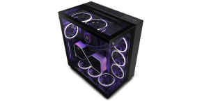 NZXT skříň H9 Elite dvoukomorová ATX / 3xRGB 120 mm / 1x 120mm fan / prosklená / RGB&fan controler / černá