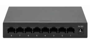 Intellinet 8-Port Gigabit Ethernet Switch, kovový