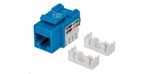 Intellinet Cat5e Keystone Jack, UTP, Blue, Punch-down