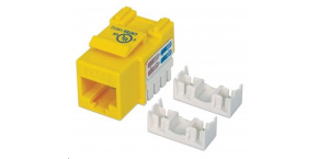 Intellinet Cat6 Keystone Jack, UTP, Yellow, Punch-down