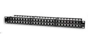 Intellinet Patch Panel, 19", Cat5e, 48-Port, FTP, 1U, Black