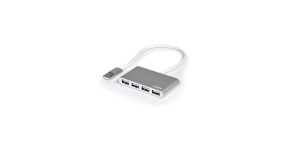 PORT USB HUB, 4x USB 2.0, šedý