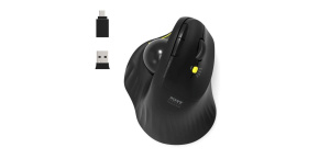 PORT bezdrátová ergonomická myš ERGONOMIC TRACKBALL, 2,4 Ghz & Bluetooth, USB-A/C, černá