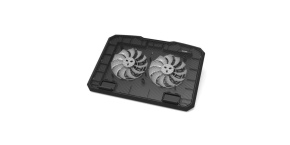 PORT chladící stojan na notebook COOLER PRO, 2x USB, černá