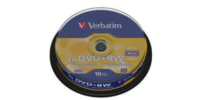 VERBATIM DVD+RW(10-Pack)Spindle4x/DLP/4.7GB