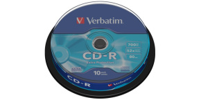 VERBATIM CD-R(10-Pack)Spindle/EP/DL/52x/700MB