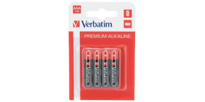 VERBATIM Alkalické baterie AAA, 4 PACK , LR3