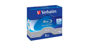 VERBATIM BD-R SL(5-pack)Blu-Ray/Jewel/6x/25GB