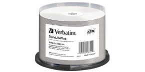 VERBATIM DVD-R(50-Pack)Spindle/Printable/16x/4.7GB/WIDE PRINTABLE SURFACE NON-ID