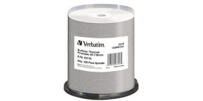 VERBATIM CD-R(100-Pack)Spindle/AZO/52x/700MB/Thermal Printable No ID Brand