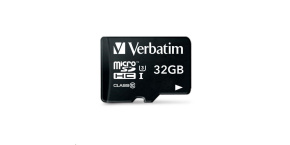 VERBATIM MicroSDHC karta 32GB Pro, U3 + adaptér