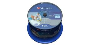 VERBATIM BD-R SL Datalife HTL (50-pack)Blu-Ray/Spindle/6x/25GB Wide Printable