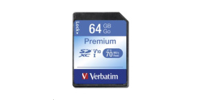 VERBATIM SDXC karta 64GB Class 10, UHS-1 (R:70/W:10 MB/s)