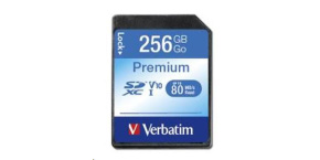 VERBATIM SDXC karta 256GB Class 10, UHS-1 (R:80/W:10 MB/s)