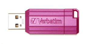 VERBATIM Flash Disk 32GB Hi-Speed Store 'n' Go, Pinstripe, USB 2.0, Hot růžová