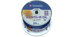 VERBATIM DVD+R Double Layer 8.5GB 8X 50 Pack Spindle