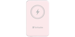 VERBATIM Powerbanka Charge 'n' Go, Magnetická, 5000 mAh, USB-C, Růžová