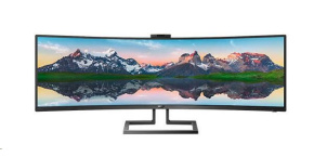 Philips MT VA LED 48,8" 499P9H/00 - VA panel,  5120x1440, 2xHDMI, DP, USB-C, RJ45, repro, nast vyska, zakriven, webcam