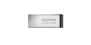 ADATA Flash Disk 128GB UR350, USB 3.2 Dash Drive, kov černá