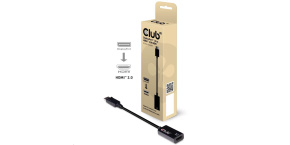 Club3D Adaptér aktivní DisplayPort 1.4 na HDMI 2.0b, HDR, 19cm