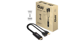 Club3D adaptér aktivní HDMI na DisplayPort 4K60Hz, M/F