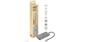 Club3D Dokovací stanice 8v1 USB 3.2 typ C (2xHDMI, 2xUSB-A, RJ45, SD/ Micro SD USB Type-C, 100W PD