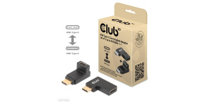 Club3D set adapterů USB-C Gen2 angled adapter set of 2, 4K120Hz, 240W, (M/F)