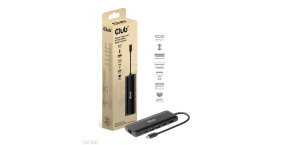 Club3D Dokovací stanice USB-C, 8-in-1 MST Dual (1x HDMI/1x DP) 4K60Hz, Display Travel Dock