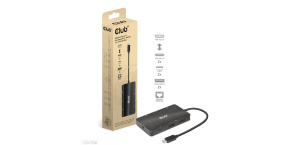 Club3D Dokovací stanice USB Gen2 Type-C na Dual DisplayPort 4k60Hz 7-in-1 Portable Dock