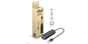 Club3D Rozbočovač, USB-A 3.2 Gen1 na 3x USB 3.1, Gigabit Ethernet