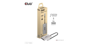 Club3D Video hub Thunderbolt 3 na 2x DP, Dual 4K60Hz nebo Single 8K60Hz/4K120Hz