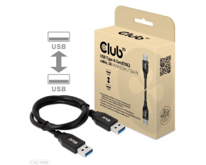 Club3D Kabel USB 3.2 Gen2 Typ-A, 3A M/M, 50 cm