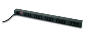 APC Rack PDU, Basic, ZeroU, 10A, 230V, (15)C13, IEC-320 C14 1.9m