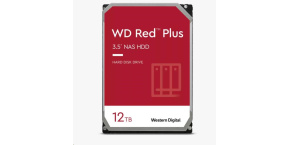 WD RED PLUS NAS WD120EFBX 12TB, SATA III 3.5", 256MB 7200RPM, 196MB/s, CMR