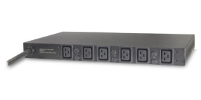 APC Rack PDU, Basic, 1U, 22kW, 400V, (6)C19, IEC-309 32A 3P+N+PE 2.44m