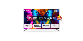 CHiQ U55QM8E TV 55", UHD, QLED, smart, Google TV, dbx-tv, Dolby Audio, Frameless