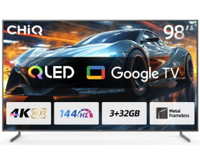 CHiQ U98F8TG TV 98", QLED, Smart Google, 144 Hz, Ultra HD, Dolby Audio, HDR 10