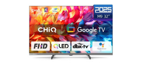 CHiQ L32QM9G TV 32", FHD, QLED, metalická bezrámečková, smart, Google TV, Dolby Audio, HDR, Chromecast