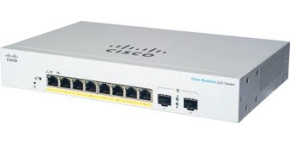 Cisco switch CBS220-8P-E-2G (8xGbE,2xSFP,8xPoE+,65W,fanless)