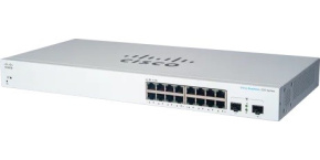 Cisco switch CBS220-16T-2G (16xGbE,2xSFP,fanless)