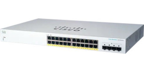 Cisco switch CBS220-24P-4G (24xGbE,4xSFP,24xPoE+,195W)