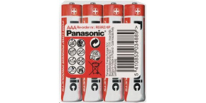 PANASONIC Zinkouhlíkové baterie Red Zinc R03RZ/4P AAA 1,5V (shrink 4ks)